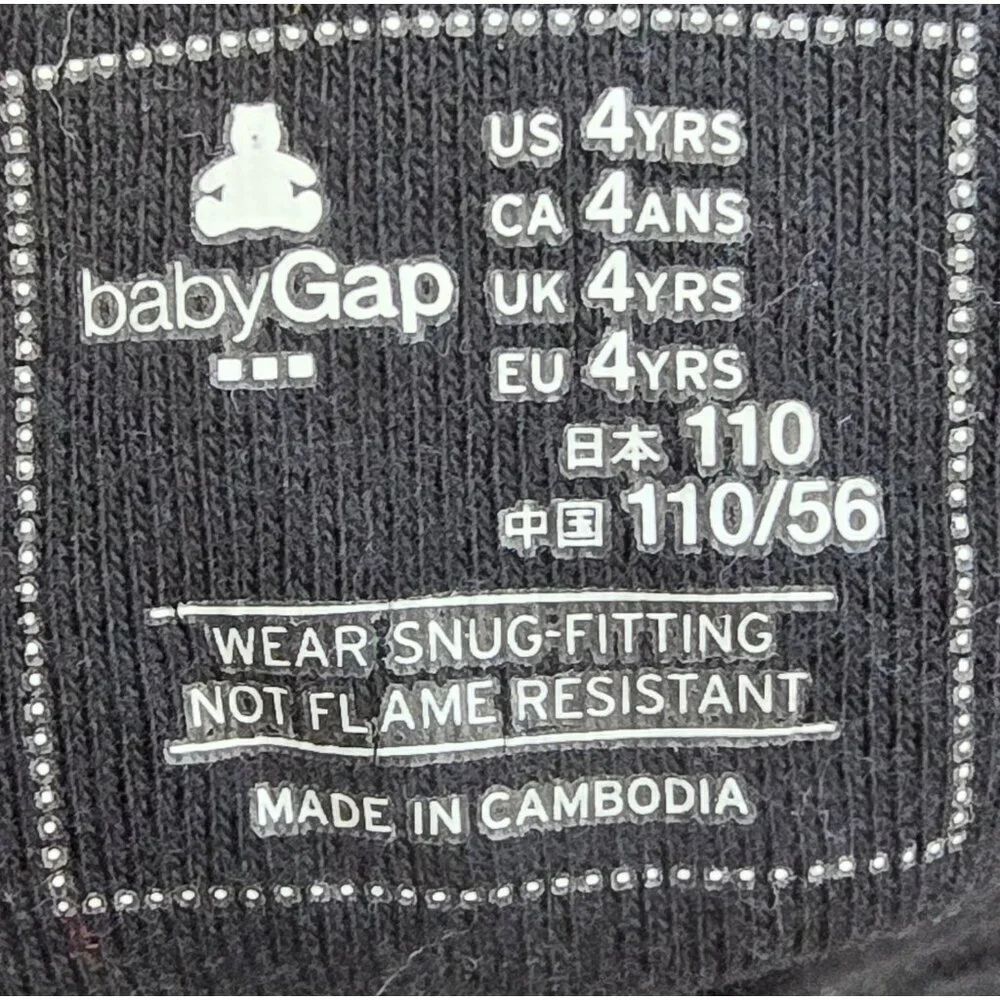 Baby Gap Factory Skeleton Halloween Pajamas Set Kids Unisex Boys Girls Size 4